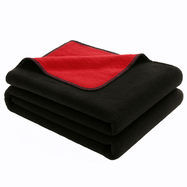 Koc Moca dwustronny czerwono - czarny