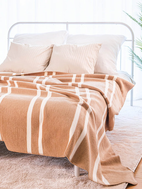 Koc Cotton Cloud XXL Pasy Beż-Ecru