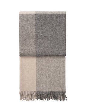 Pled wełniany Elvang Blocks Camel Grey