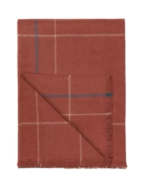Pled wełniany Elvang Square Rusty Red