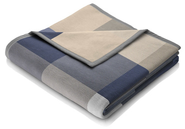 Koc bawełniany Biederlack Blue Woven