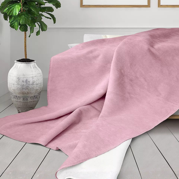 Koc Greno Glamour Pudrowy Róż/Biały