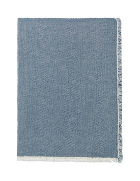 Pled bawełniany Elvang Thyme Blue