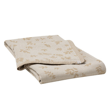 Pled bawełniany Le Jacquard Français Feuillage Brown