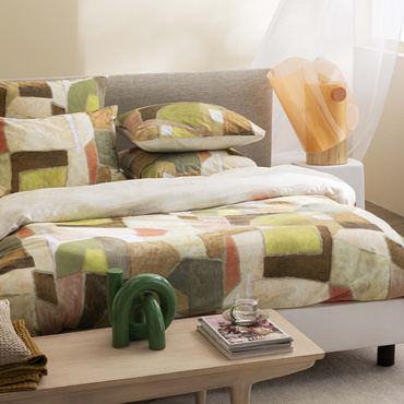 Pościel perkalowa Designers Guild Clay Collage Terracotta