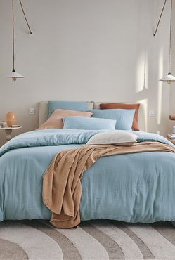 Pościel bawełniana Essix Tendresse Heure Blue