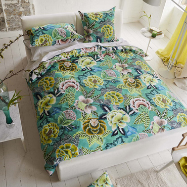Pościel perkalowa Designers Guild Rose De Damas Jade