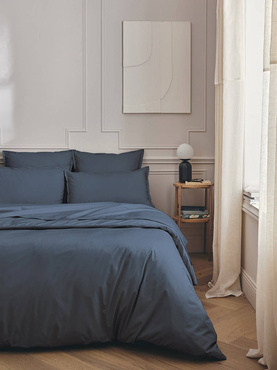 Pościel perkalowa Essix Premiere Percale Bleu Nuit