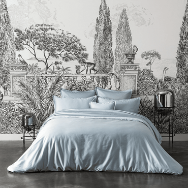 Pościel satynowa Alexandre Turpault Teophile Baltic Blue