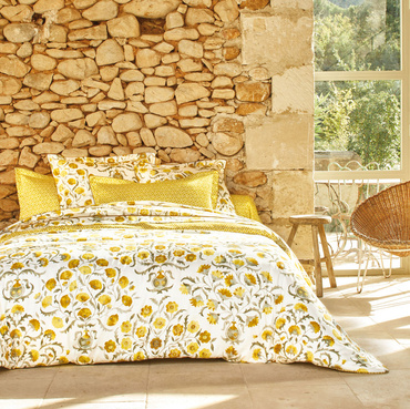 Pościel satynowa Sanderson Jardin Oriental Miel