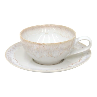 Filiżanka z podstawką Costa Nova Taormina White 0.2 l