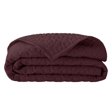 Narzuta satynowa Alexandre Turpault Poesie Hellebore Dark Purple