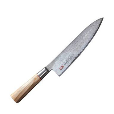 Nóż kuchenny ze stali damasceńskiej Suncraft Senzo Twisted Octagon Chef 200 mm