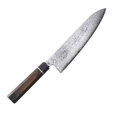 Nóż kuchenny ze stali damasceńskiej Suncraft Senzo Black Chef 200 mm