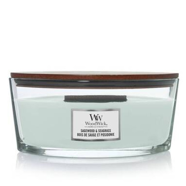 Świeca zapachowa WoodWick Hearthwick Sagewood & Seagrass