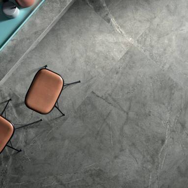 ABK Atlantis Smoke Hammered - płytka ceramiczna/gres 120x120 cm rett. 8.5 mm naturale