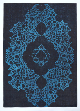 Dywan łatwoczyszczący Carpet Decor Ornament Blue