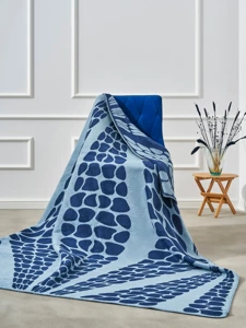 Koc Cotton Cloud Housie Geometric Lily Blue