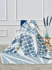 Koc Cotton Cloud Housie Geometric Lily Sky