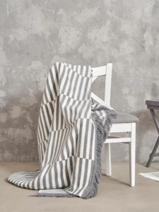 Koc Cotton Cloud Housie Grey Stripes