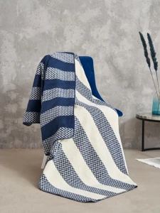 Koc Cotton Cloud Housie Zigzag stripes Blue