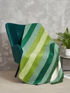 Koc Cotton Cloud Housie Zigzag stripes Green