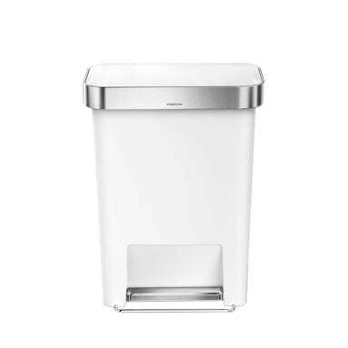 Kosz na śmieci 45L pedałowy LINER POCKET - biały / simplehuman