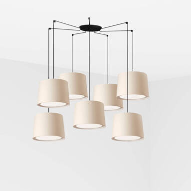 Lampa wisząca Faro Barcelona Conga Beige 7L