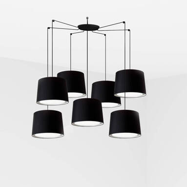 Lampa wisząca Faro Barcelona Conga Black 7L