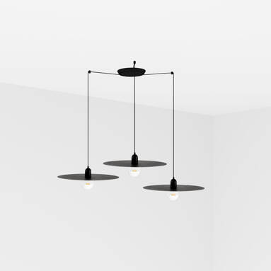 Lampa wisząca Faro Barcelona Plat Black 3L