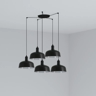 Lampa wisząca Faro Barcelona Tatawin M Black 5L