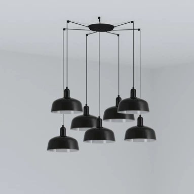 Lampa wisząca Faro Barcelona Tatawin M Black 7L