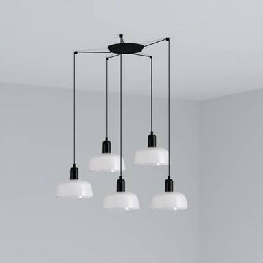 Lampa wisząca Faro Barcelona Tatawin M White 5L