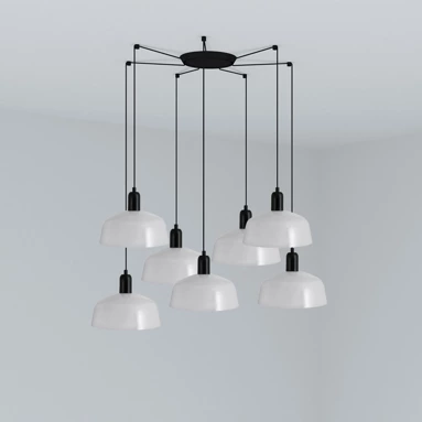 Lampa wisząca Faro Barcelona Tatawin M White 7L