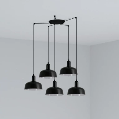 Lampa wisząca Faro Barcelona Tatawin S Black 5L