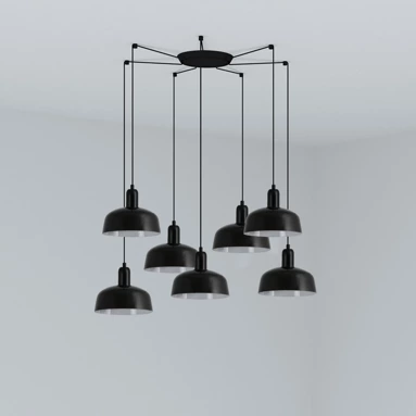 Lampa wisząca Faro Barcelona Tatawin S Black 7L