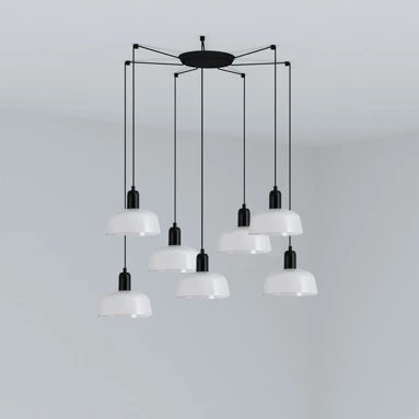 Lampa wisząca Faro Barcelona Tatawin S White 7L