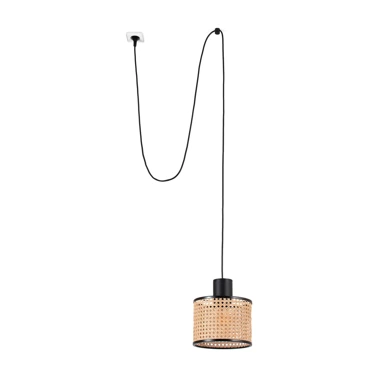 Lampa wisząca rattanowa Faro Barcelona Mambo 210 Black