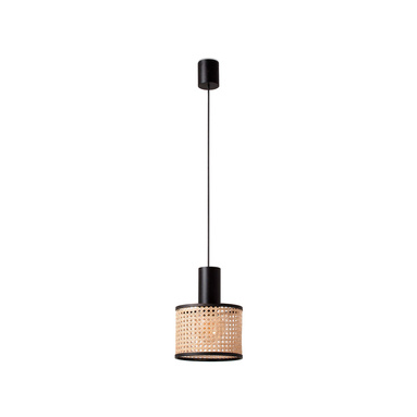 Lampa wisząca rattanowa Faro Barcelona Mambo 210 Black/Rattan Simple