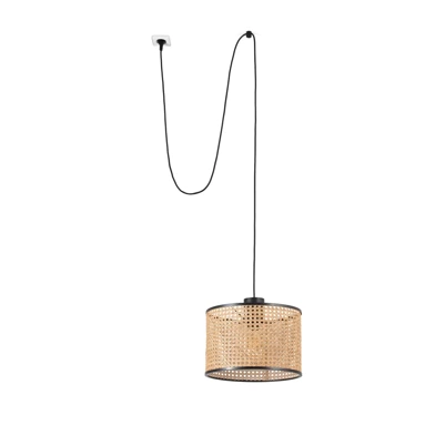 Lampa wisząca rattanowa Faro Barcelona Mambo 320 Black