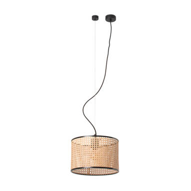 Lampa wisząca rattanowa Faro Barcelona Mambo 320 Black/Rattan bez wtyczki