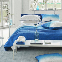 Narzuta bawełniana Designers Guild Savoie Cobalt