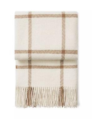 Pled wełniany Elvang Tartan Ivory