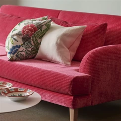 Poduszka dekoracyjna Designers Guild Brera Lino Alabaster & Fuchsia