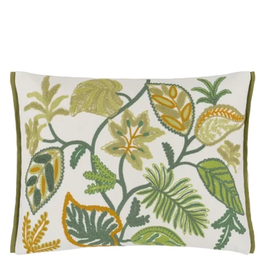 Poduszka dekoracyjna Designers Guild Foglia Decorativa Embroidered Moss