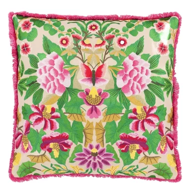 Poduszka dekoracyjna Designers Guild Ikebana Damask Embroidered Fuchsia