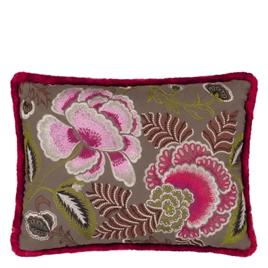 Poduszka dekoracyjna Designers Guild Rose De Damas Embroidered Cranberry