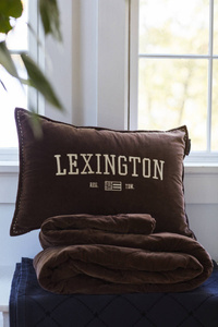 Poduszka dekoracyjna Lexington Logo Message Brown OSTATNIE SZTUKI
