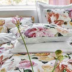 Poszewka perkalowa Designers Guild Tourangelle Peony Ostatnie Sztuki 