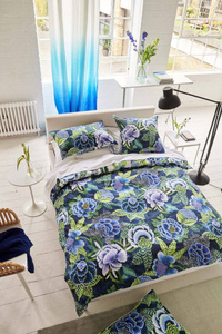 Poszwa perkalowa Designers Guild Rose De Damas Indygo